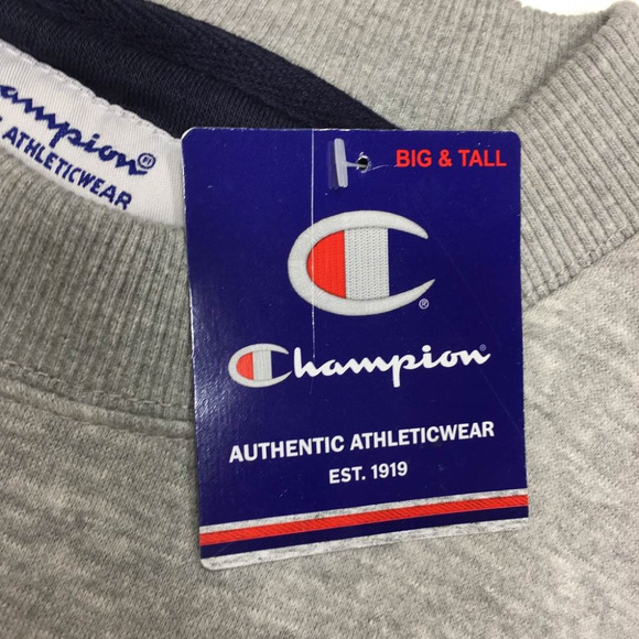Champion Crew Sweatshirt Big & Tall Pullover - Picture 8 of 8